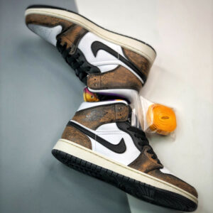 Air Jordan 1 Mid Orange Wear-Away DQ8417-071 For Sale