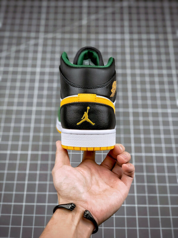 Air Jordan 1 Mid Sonics Gorge Green University Gold-White-Black For Sale