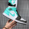 Air Jordan 1 Mid White Black-Island Green For Sale