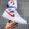 Air Jordan 1 Mid White University Red-Game Royal For Sale