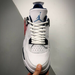 Air Jordan 4 Retro White Legend Blue-Midnight Navy For Sale