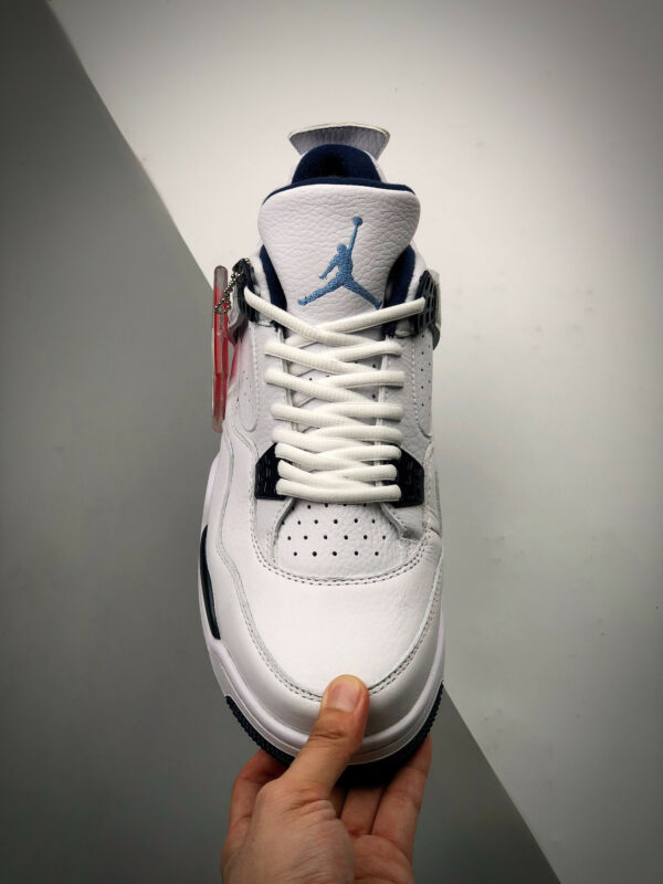 Air Jordan 4 Retro White Legend Blue-Midnight Navy For Sale