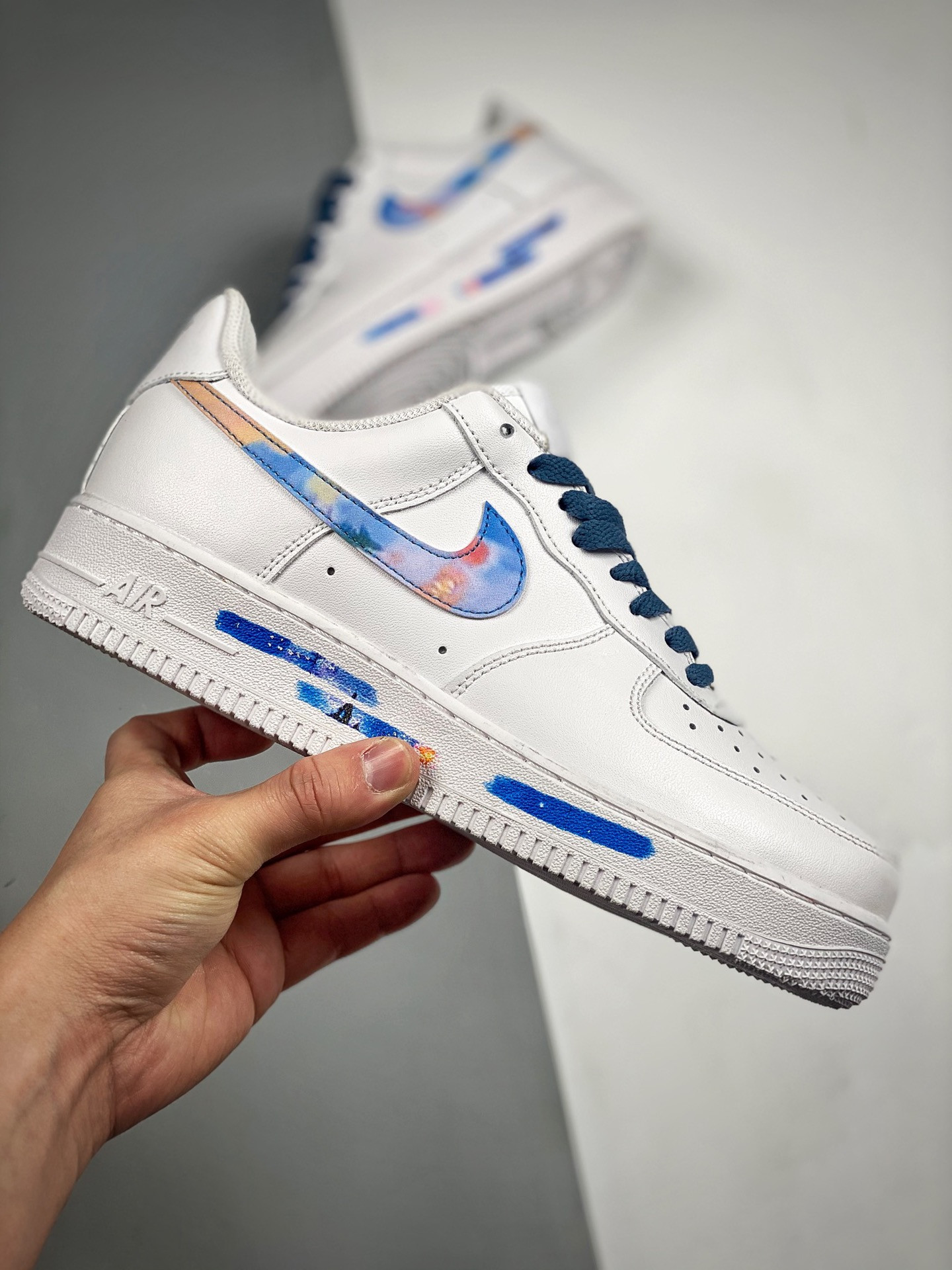 Custom Nike Air Force 1 Low White Blue For Sale