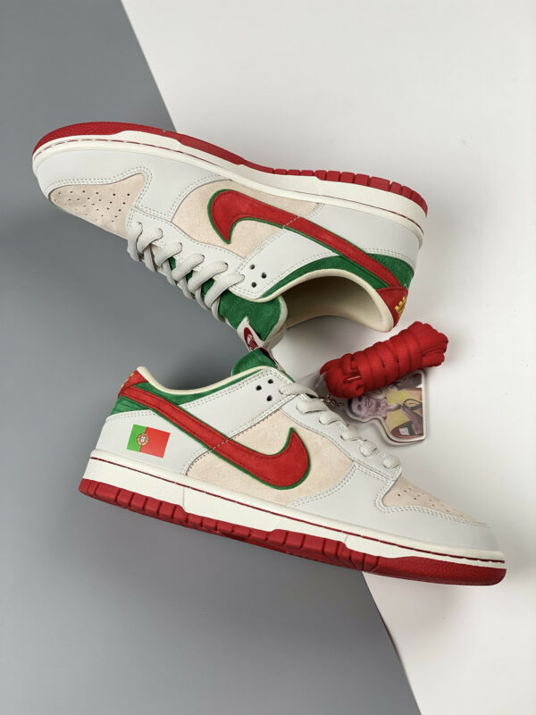 Custom Nike Dunk Low Portugal White Green Red For Sale