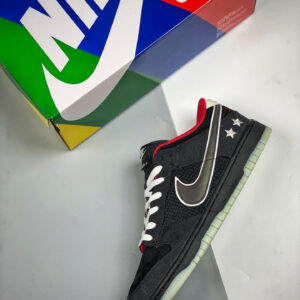 LPL x Nike Dunk Low Black White-Bright Crimson For Sale