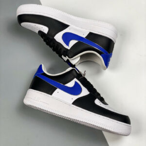 Nike Air Force 1 Black Game Royal White Metallic Silver For Sale