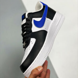 Nike Air Force 1 Black Game Royal White Metallic Silver For Sale