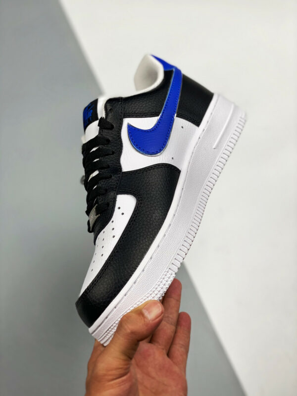 Nike Air Force 1 Black Game Royal White Metallic Silver For Sale