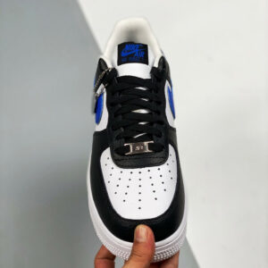 Nike Air Force 1 Black Game Royal White Metallic Silver For Sale