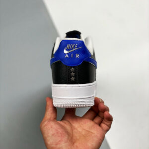 Nike Air Force 1 Black Game Royal White Metallic Silver For Sale