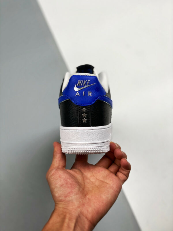 Nike Air Force 1 Black Game Royal White Metallic Silver For Sale