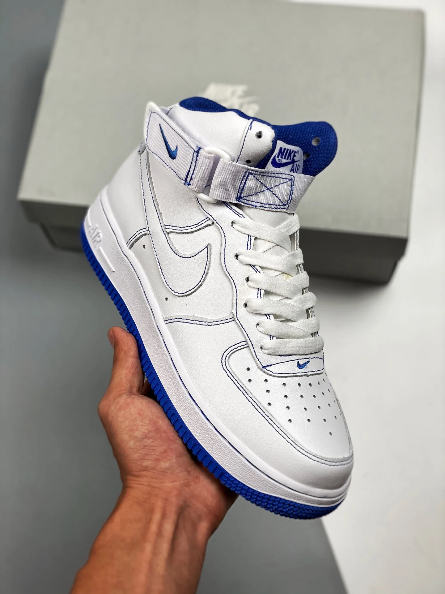 Nike Air Force 1 High White Royal Blue CV1753-101 For Sale