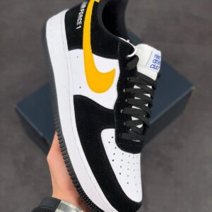 Nike Air Force 1 Low Athletic Club Black White-University Gold For Sale