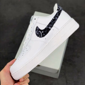 Nike Air Force 1 Low Black Paisley White Black For Sale