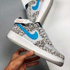 Nike Air Force 1 Low Leopard Pure Platinum Light Blue Fury For Sale