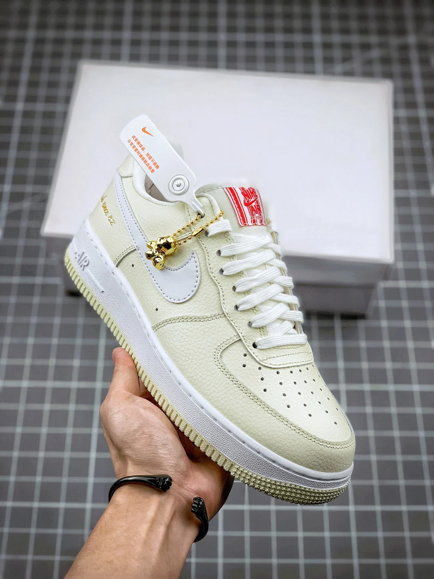 Nike Air Force 1 Low Popcorn Coconut Milk White-University Red For Sale