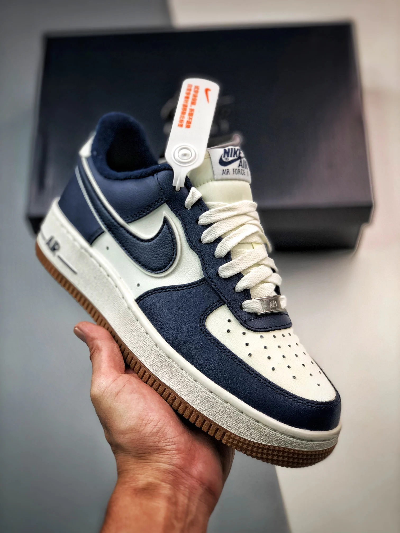 Nike Air Force 1 Low College Pack Navy White DQ7659-101 For Sale