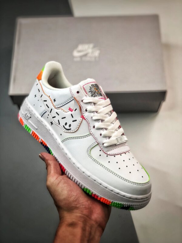 Nike Air Force 1 Low Doodles White Orange-Green DV1366-111 For Sale