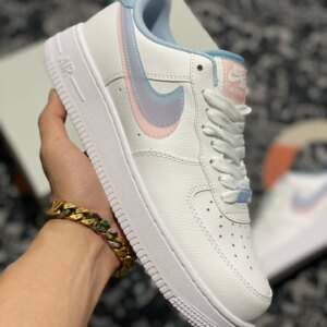 Nike Air Force 1 Low Double Swoosh White Light Armory Blue-Arctic Punch For Sale