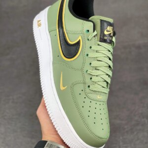 Nike Air Force 1 Oil Green Metallic Gold Swoosh DA8481-300 For Sale