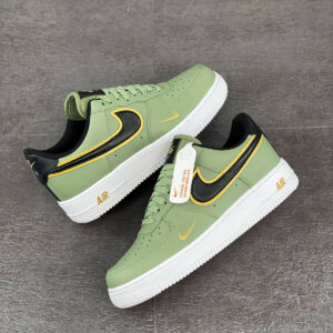 Nike Air Force 1 Oil Green Metallic Gold Swoosh DA8481-300 For Sale