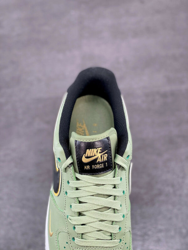 Nike Air Force 1 Oil Green Metallic Gold Swoosh DA8481-300 For Sale