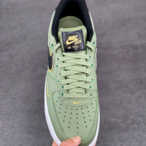 Nike Air Force 1 Oil Green Metallic Gold Swoosh DA8481-300 For Sale