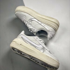 Nike Air Force 1 PLT.AF.ORM White Wolf Grey Metallic Silver For Sale