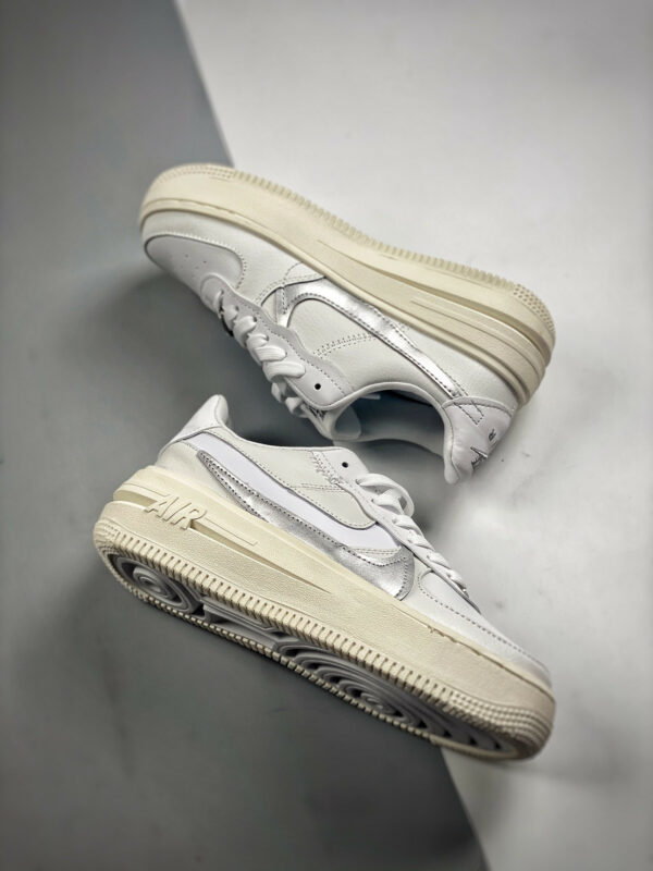 Nike Air Force 1 PLT.AF.ORM White Wolf Grey Metallic Silver For Sale