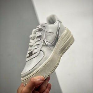 Nike Air Force 1 PLT.AF.ORM White Wolf Grey Metallic Silver For Sale