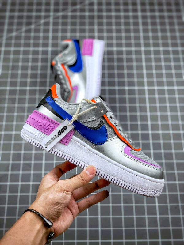 Nike Air Force 1 Shadow Metallic Silver Fuchsia Glow For Sale