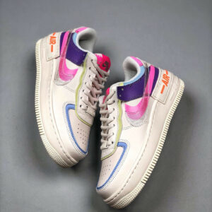 Nike Air Force 1 Shadow Transparent Swoosh Sail Pink Purple