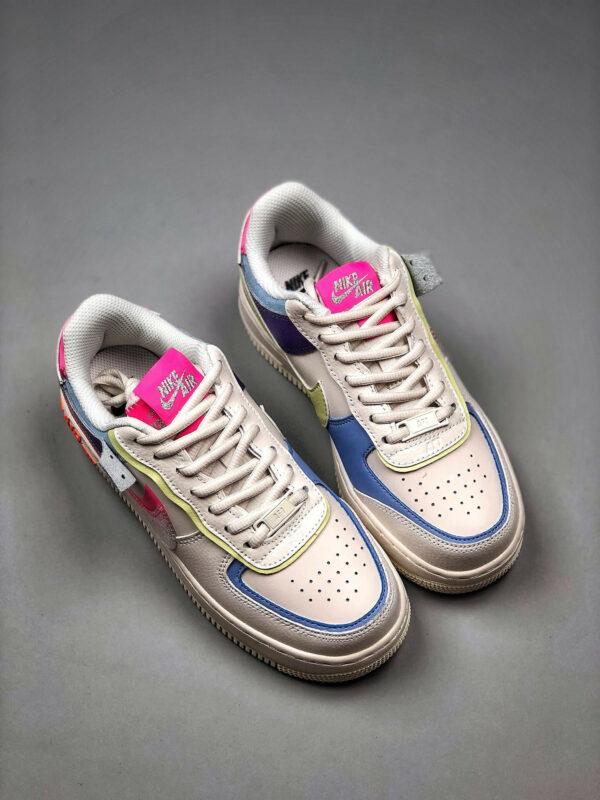 Nike Air Force 1 Shadow Transparent Swoosh Sail Pink Purple