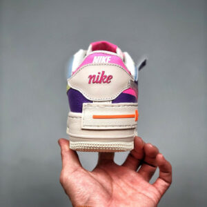 Nike Air Force 1 Shadow Transparent Swoosh Sail Pink Purple