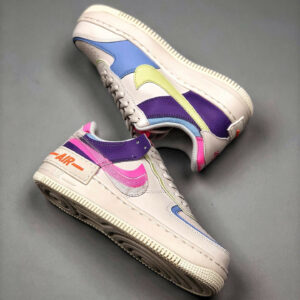 Nike Air Force 1 Shadow Transparent Swoosh Sail Pink Purple