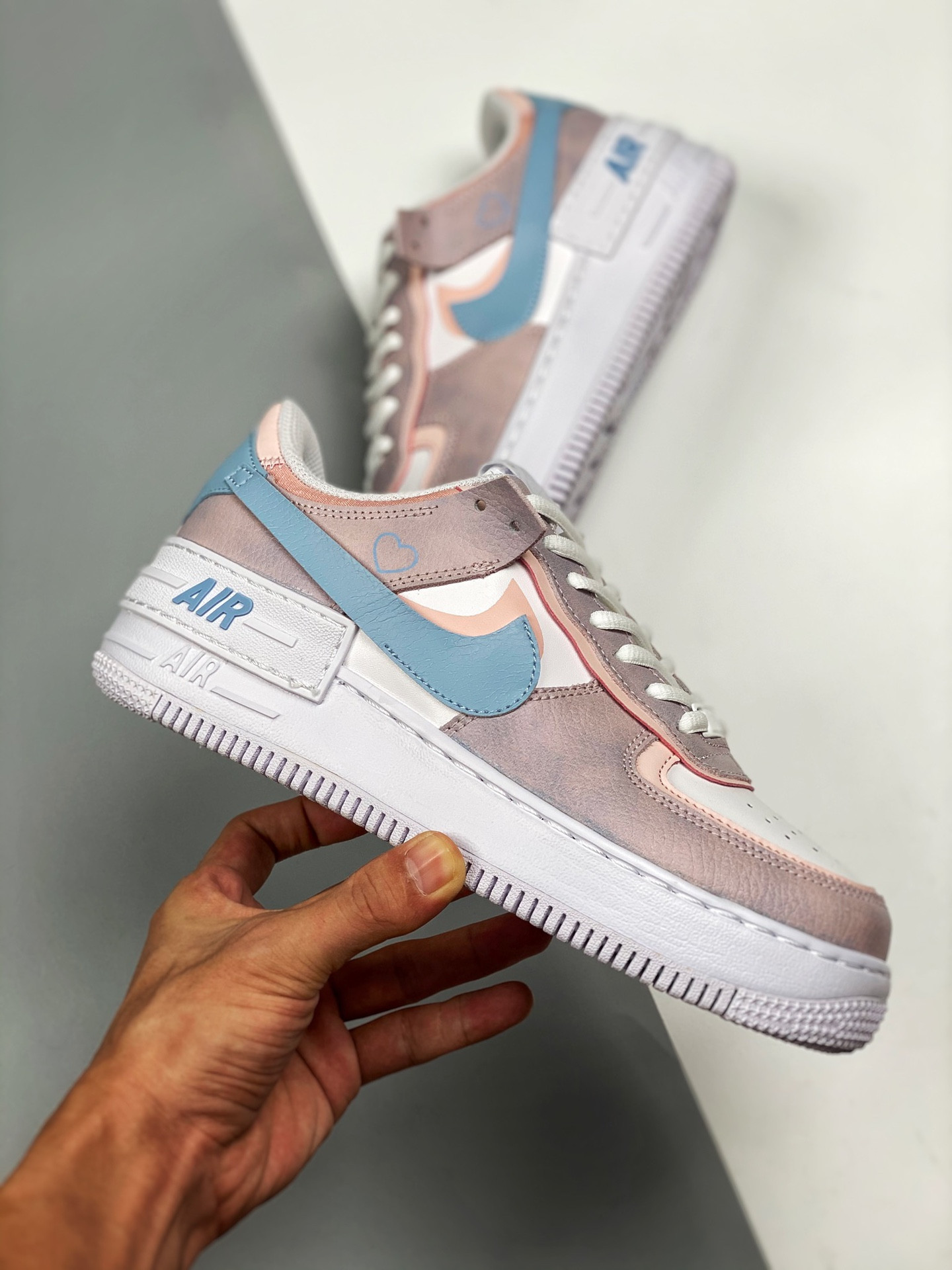 Nike Air Force 1 Shadow White Pink Grey For Sale