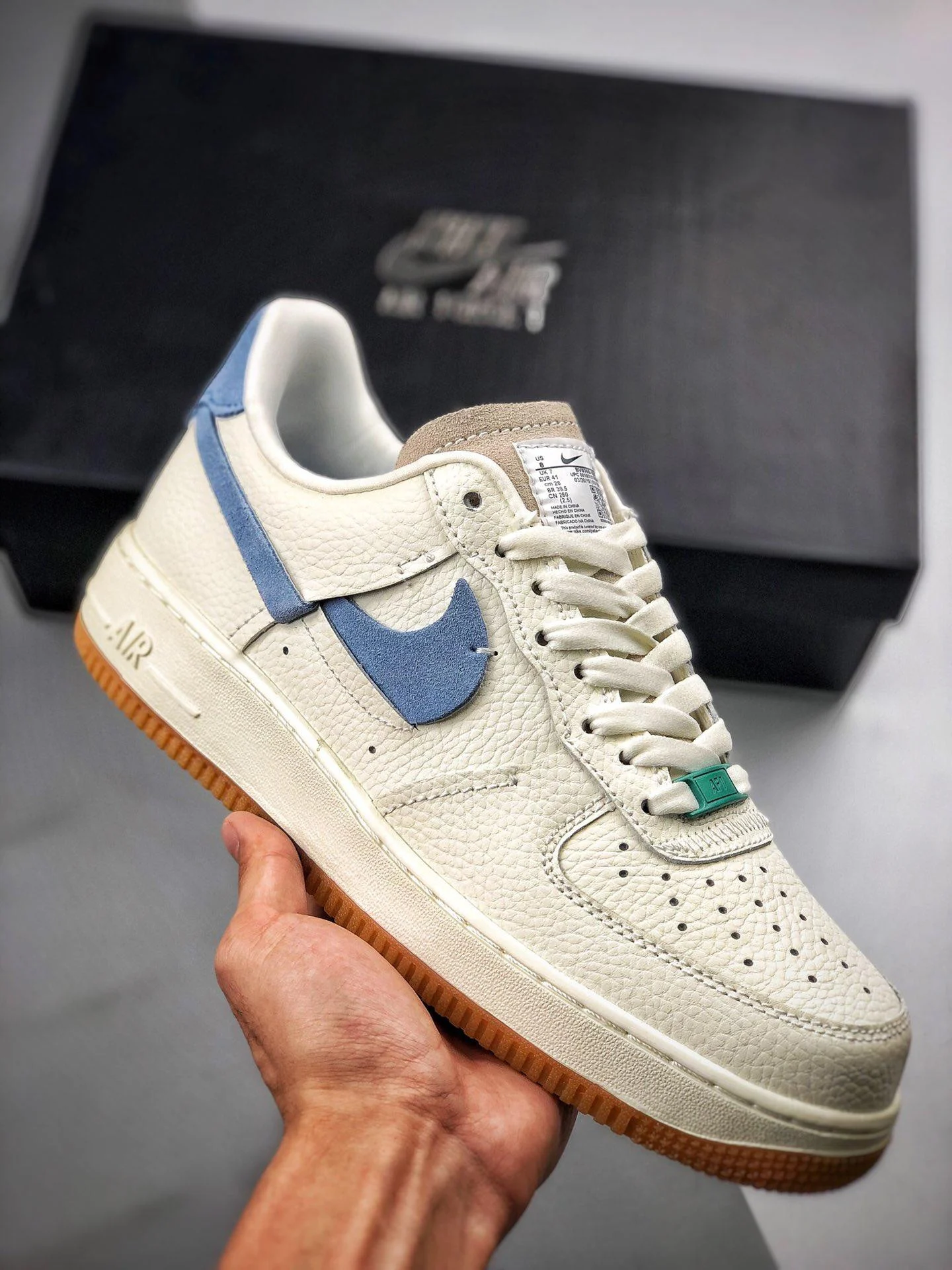 Nike Air Force 1 Vandalized Sail Green-Light Blue For Sale