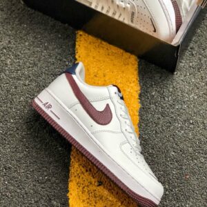 Nike Air Force 1 White Burgundy AH0287-105 For Sale