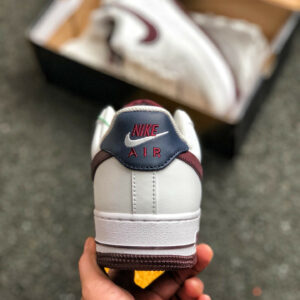 Nike Air Force 1 White Burgundy AH0287-105 For Sale