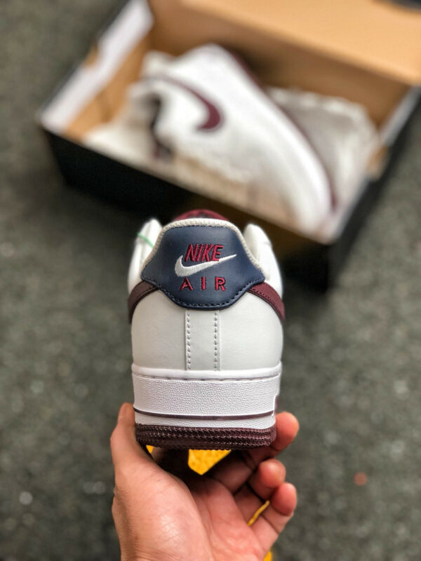 Nike Air Force 1 White Burgundy AH0287-105 For Sale