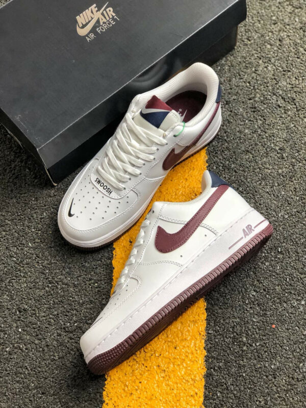 Nike Air Force 1 White Burgundy AH0287-105 For Sale