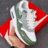 Nike Air Max 1 White Spiral Sage-Wolf Grey-Black For Sale