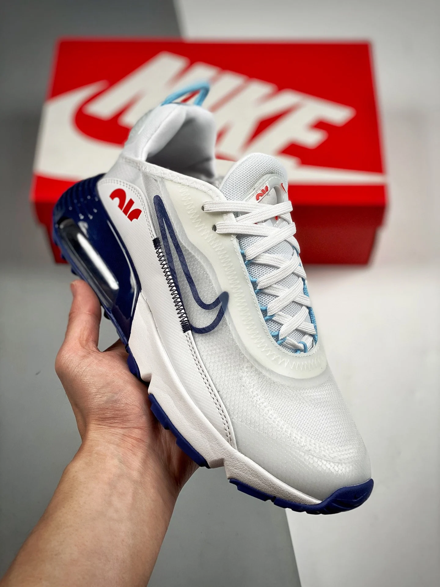 Nike Air Max 2090 White Navy Red DM2823-100 On Sale