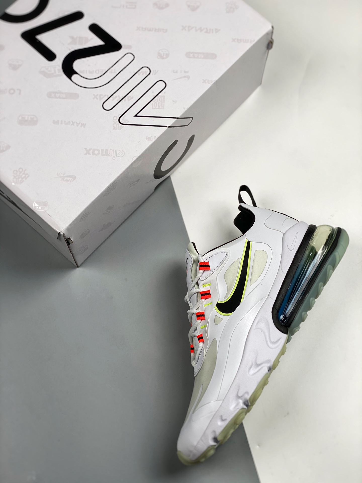 Nike Air Max 270 React White Crimson For Sale