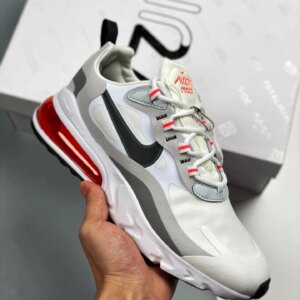 Nike Air Max 270 React White Flash Crimson CT1280-100 For Sale