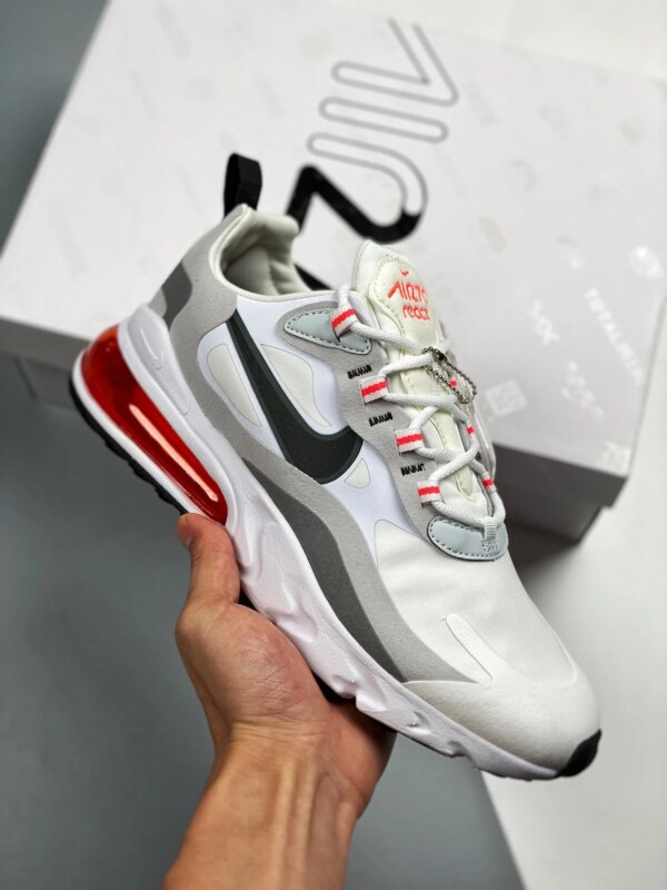 Nike Air Max 270 React White Flash Crimson CT1280-100 For Sale