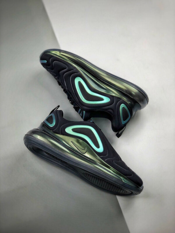 Nike Air Max 720 Throwback Future Black Metallic Silver For Sale