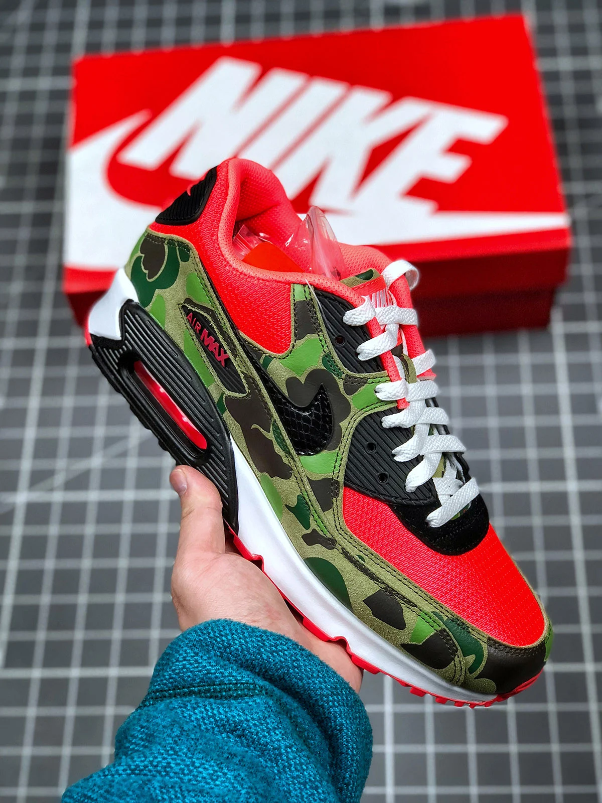 Nike Air Max 90 Reverse Duck Camo Infrared Black CW6024-600 For Sale