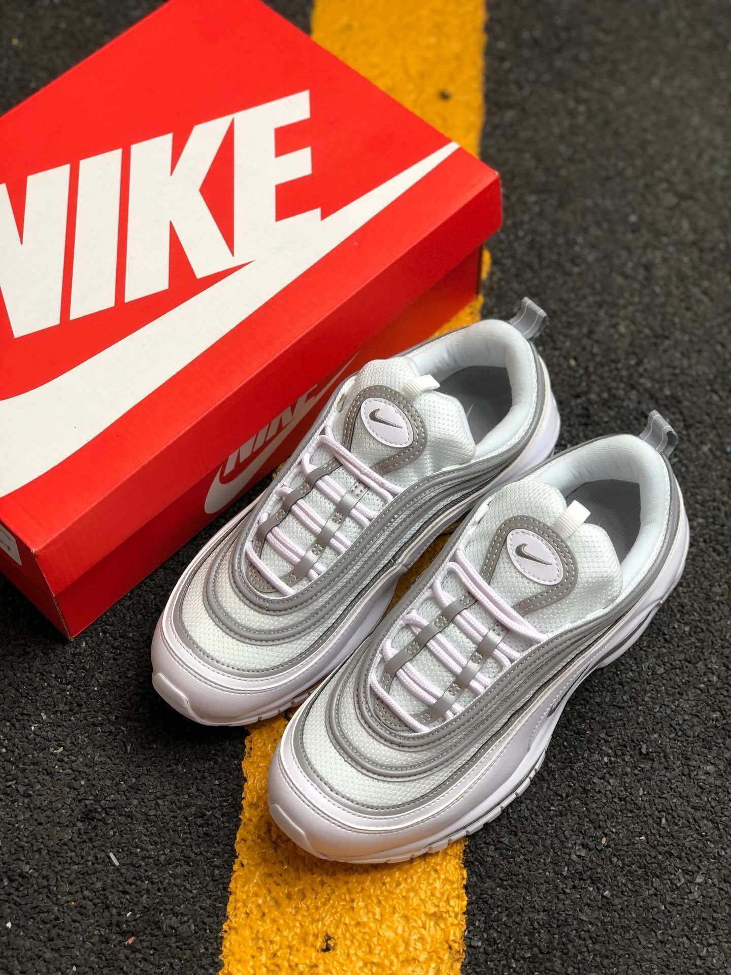 Nike Air Max 97 White Reflect Silver-Wolf Grey 921826-105 On Sale