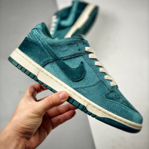 Nike Dunk Low Green Velvet Dark Teal White DZ5224-300 For Sale